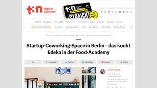 
                            10. Startup-Coworking-Space in Berlin – das kocht Edeka in der Food ...