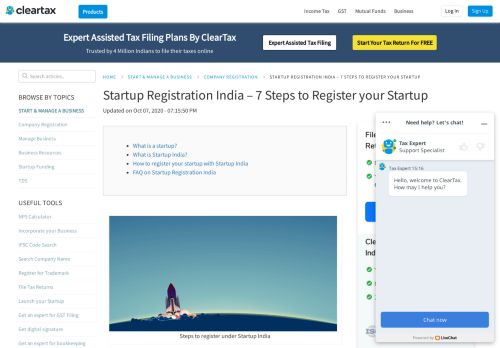 
                            10. Startup India Registration - 7 Steps to Register your Startup - ClearTax