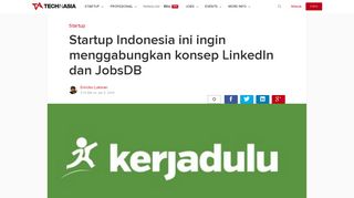 
                            8. Startup Indonesia ini ingin menggabungkan konsep LinkedIn dan ...