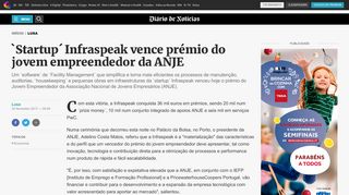 
                            13. `Startup´ Infraspeak vence prémio do jovem empreendedor da ANJE