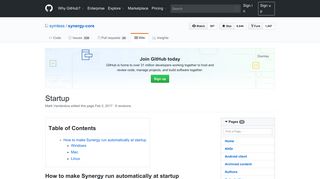 
                            11. Startup · symless/synergy-core Wiki · GitHub