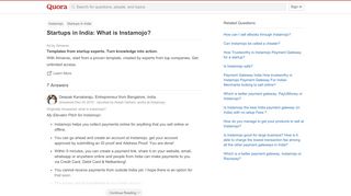 
                            11. Startups in India: What is Instamojo? - Quora