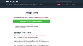 
                            10. StarVegas Casino - €100 Bonus - As good as StarGames Casino?