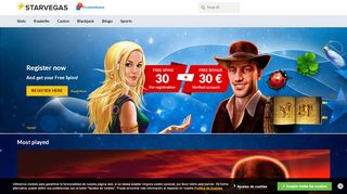 
                            2. StarVegas: Online Casino & Slots | Up to €300 Bonus + €30 Extra