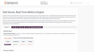 
                            10. Stat Server, Real-Time Metrics Engine - Genesys Documentation