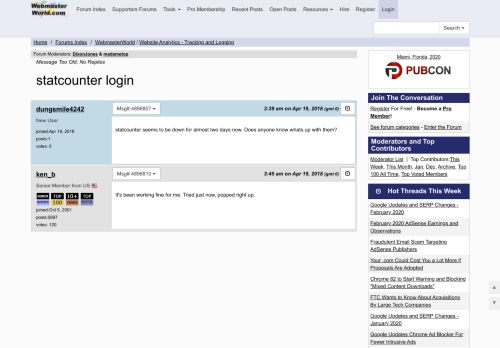 
                            9. statcounter login - Website Analytics - Tracking and Logging forum ...