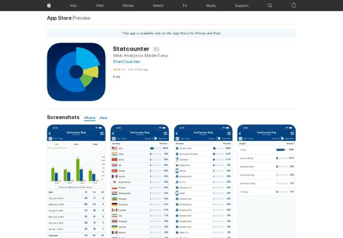 
                            10. Statcounter on the App Store - iTunes - Apple
