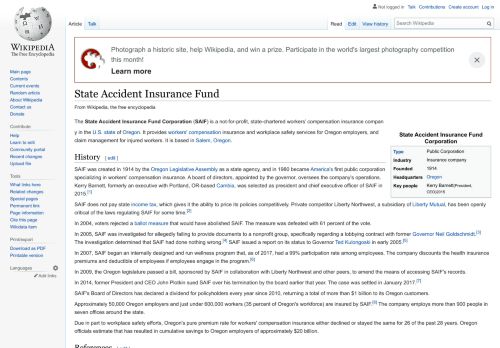 
                            4. State Accident Insurance Fund - Wikipedia