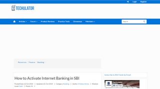 
                            1. State Bank of India OnlineSBI Internet Banking Self-Registration