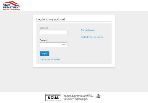 
                            13. State Department Federal Credit Union | Login
