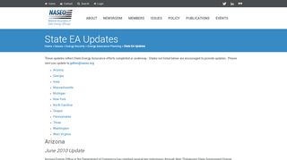 
                            12. State EA Updates | NASEO