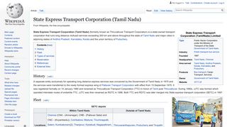 
                            12. State Express Transport Corporation (Tamil Nadu) - Wikipedia