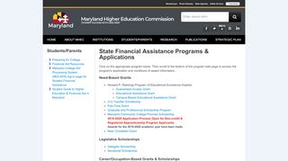 
                            9. State Financial Assistance Programs & Applications