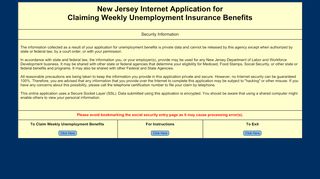 
                            4. State of New Jersey - Unemployment Insurance Benefit Claims