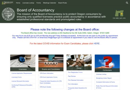 
                            12. State of Oregon: Board of Accountancy - Oregon.gov