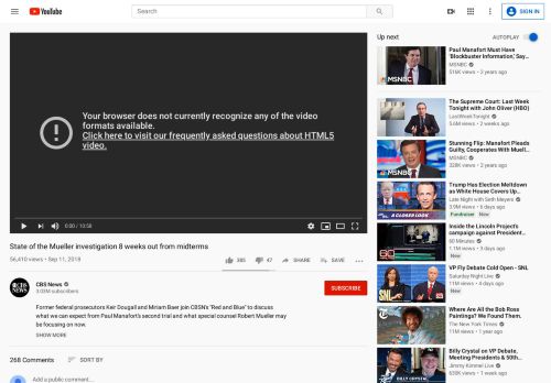 
                            6. State of the Mueller investigation 8 weeks out from midterms - YouTube