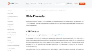 
                            6. State Parameter - Auth0