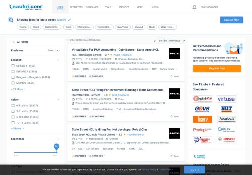 
                            4. State Street Jobs, 550 State Street Openings - Naukri.com