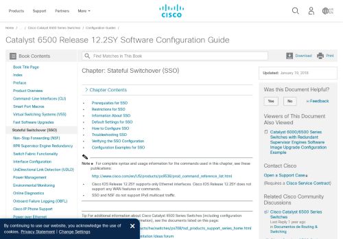 
                            6. Stateful Switchover (SSO) - Cisco