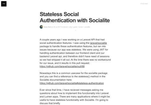 
                            5. Stateless Social Authentication with Socialite - Isaac's Blog