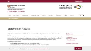 
                            8. Statement of Results | Cambridge English Exams