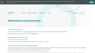 
                            3. Statements and payments - opus