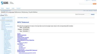 
                            8. Statements: INPUT Statement - 9.2 - SAS Support