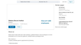 
                            7. Statens Serum Institut | LinkedIn