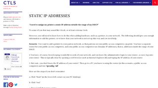 
                            13. Static IP addresses | CTLS