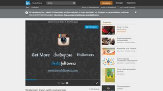 
                            1. Statigram login with instagram - SlideShare