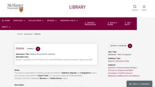 
                            12. Statista | McMaster University Library