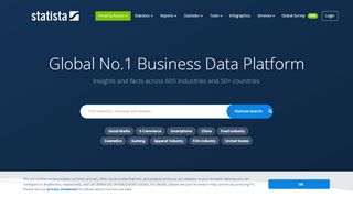 
                            6. • Statista - The Statistics Portal for Market Data, Market Research and ...