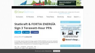 
                            8. Statkraft & FORTIA ENERGÍA Sign 3 Terawatt-Hour PPA ...