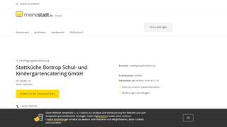 
                            7. Stattküche Bottrop Schul- und Kindergartencatering GmbH in Bottrop ...