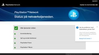 
                            3. Status for PlayStation™Network-tjenesten | Live PlayStation™Network ...
