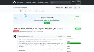 
                            2. `status` should check for unpushed changes · Issue #2046 · composer ...