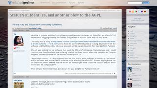 
                            10. StatusNet, Identi.ca, and another blow to the AGPL | Trisquel GNU ...