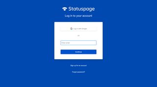 
                            8. Statuspage - Log in