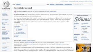 
                            7. Stäubli International – Wikipedia