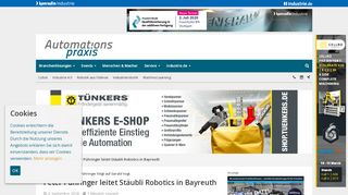 
                            12. Stäubli Robotics: Peter Pühringer folgt auf Gerald Vogt Peter ...