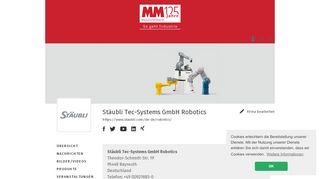 
                            10. Stäubli Tec-Systems GmbH Robotics in Bayreuth - MM MaschinenMarkt