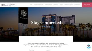 
                            6. Stay Connected - Las Vegas Hotel Email Offers | SLS Las Vegas
