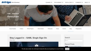 
                            11. Stay Logged In – SAML Single Sign On – Intrigo