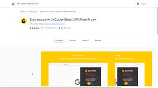 
                            10. Stay secure with CyberGhost VPN Free Proxy - Google Chrome