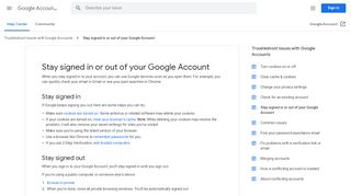 
                            2. Stay signed in or out of your Google Account - Google Account Help