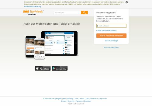 
                            3. StayFriends.de - Passwort vergessen? Kein Problem.