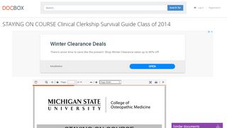 
                            10. STAYING ON COURSE Clinical Clerkship Survival Guide Class of ...