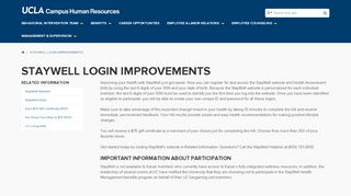 
                            8. StayWell Login Improvements | UCLA Human Resources