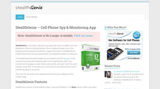 
                            4. StealthGenie: Cell Phone Spy Software & Mobile Spy App