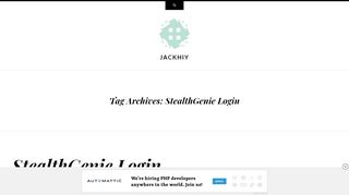 
                            8. StealthGenie Login | jackhiy